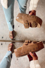WANNABE PLATFORM SLIDES | COGNAC