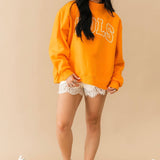 Polka Dot VOLS Mock Neck Sweatshirt
