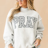 Pray Polka Dot Mock Neck Sweatshirt