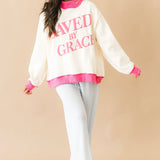 Saved By Grace Mock Neck Sweatshirt