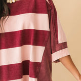 Maeve Striped Top | Wine