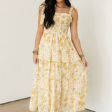 Sunshine Floral Midi Dress | Yellow