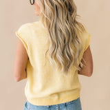 Piper Cardi Vest | Yellow Stripe