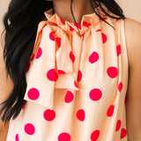 Coastal Cabana Polka Dot Maxi Dress | Coral