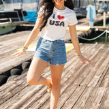 I Heart USA Baby Tee