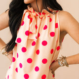 Coastal Cabana Polka Dot Maxi Dress | Coral