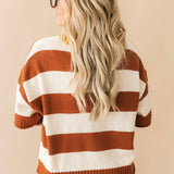 Class Act Stripe Sweater | Rust & Ivory