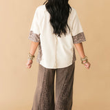 Stitched Star Tee | Natural