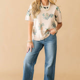 Season Shift Floral Sweater | Beige