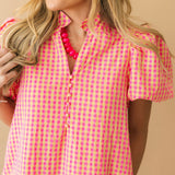 Cherry Picked Maxi Dress | Pink Yellow