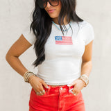 American Flag Baby Tee