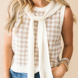 Luxe Gingham Sweater Tank