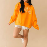 Polka Dot VOLS Mock Neck Sweatshirt
