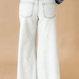 Blake Super Wide Leg Raw Hem Jean | Sensual