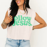 Follow Jesus Muscle Tank | Pink