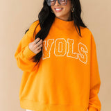 Polka Dot VOLS Mock Neck Sweatshirt