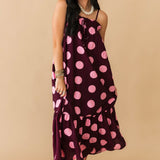 Polka Dot Perfection Dress | Plum