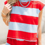Summer Anthem Top | Red Blue