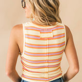 Jamie Henley Stripe Top | Butter Yellow Combo