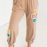 Freshly Picked Crochet Detail Jogger