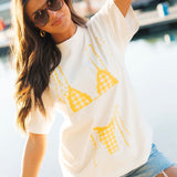 Bikini Tee | Yellow Gingham