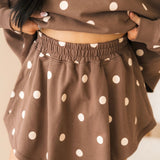 Kimber Polka Dot Skort | Mocha