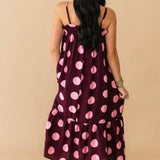 Polka Dot Perfection Dress | Plum