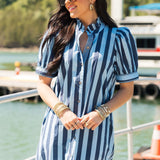 American Darling Dress | Blue Stripe