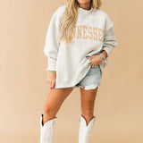 Stripe Tennessee Mock Neck Sweatshirt