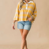 Auggie Tee | Oat Latte/Yellow Fin