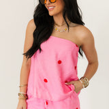 Poppi Polka Dot Tube Top | Pink