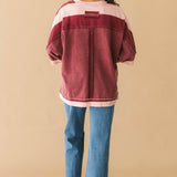 Maeve Striped Top | Wine