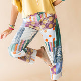 Jewel Patch Barrel Jeans