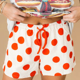 American Honey Polka Dot Short | Red Cream