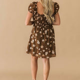 Wildflower Mini Dress | Brown