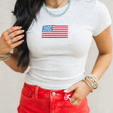 American Flag Baby Tee
