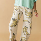 Good Luck Printed Barrel Jeans | Go Bananas