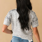 Seasonal Shift Sweater Top | Leopard
