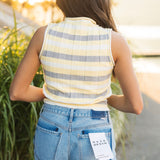 Sunset Stroll Tank Top | Yellow Stripe