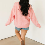 Pure Grace Swan Sweater | Cherry Pink
