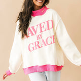 Saved By Grace Mock Neck Sweatshirt