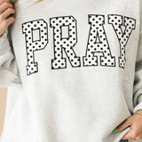 Pray Polka Dot Mock Neck Sweatshirt