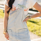 Summer Picnic Overall Mini Dress