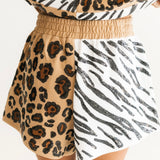 Wild Card Tan & White Leopard & Tiger Short | Queen Of Sparkles X Lexi Jade's