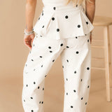 City Chic Polka Dot Top