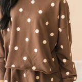 Kimber Polka Dot Skort | Mocha