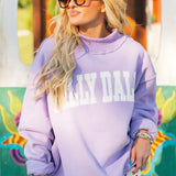 Dilly Dally Mock Neck Pullover | Lavender