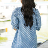 Denim Polka Dot Mini Dress