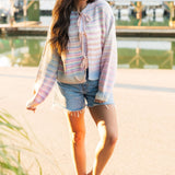 Over The Rainbow Tie Front Cardigan | Pastel