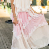 The Harli Lace Tiered Midi Dress